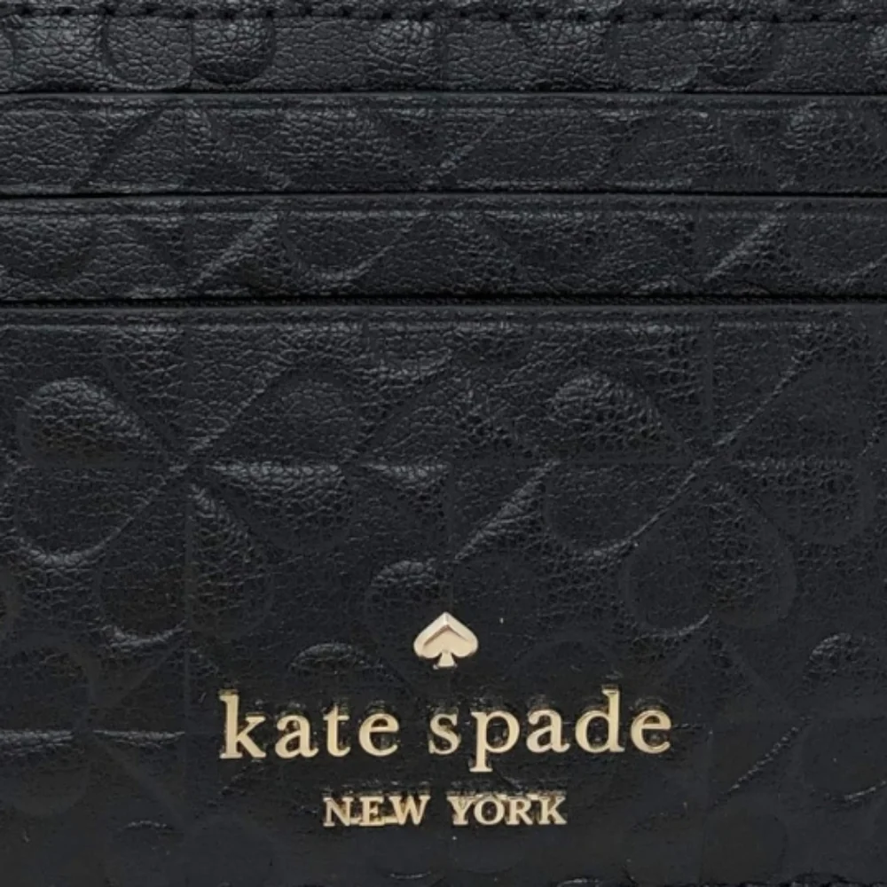 Kate Spade Hollie Spade Clover Geo Embossed Slim Card Holder NWOT